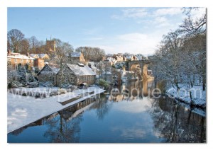 Knaresborough Viaduct from High Bridge Yorkshire Christmas Card by Charlotte Gale