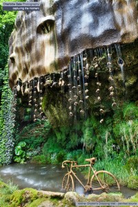 Petrified yellow bike tour de france mother shiptons cave