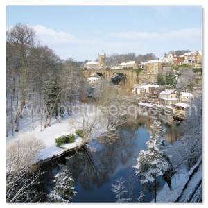 Knaresborough Viaduct in Snow Christmas Card