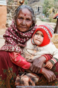 Old lady and child, Nepal