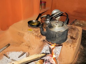 Cooking on an open fire in Nepal