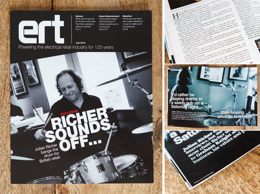 Cover image and editorial feature for ERT Magazine - voted Cover