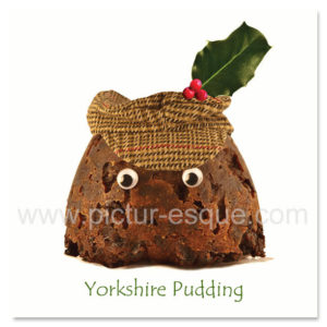 Yorkshire Pudding Christmas card by Charlotte Gale