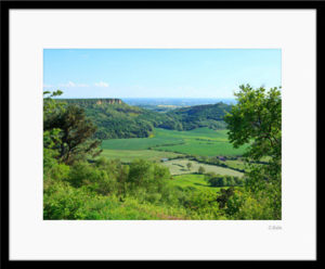 Framed photo of the view from Sutton Bank in North Yorkshire