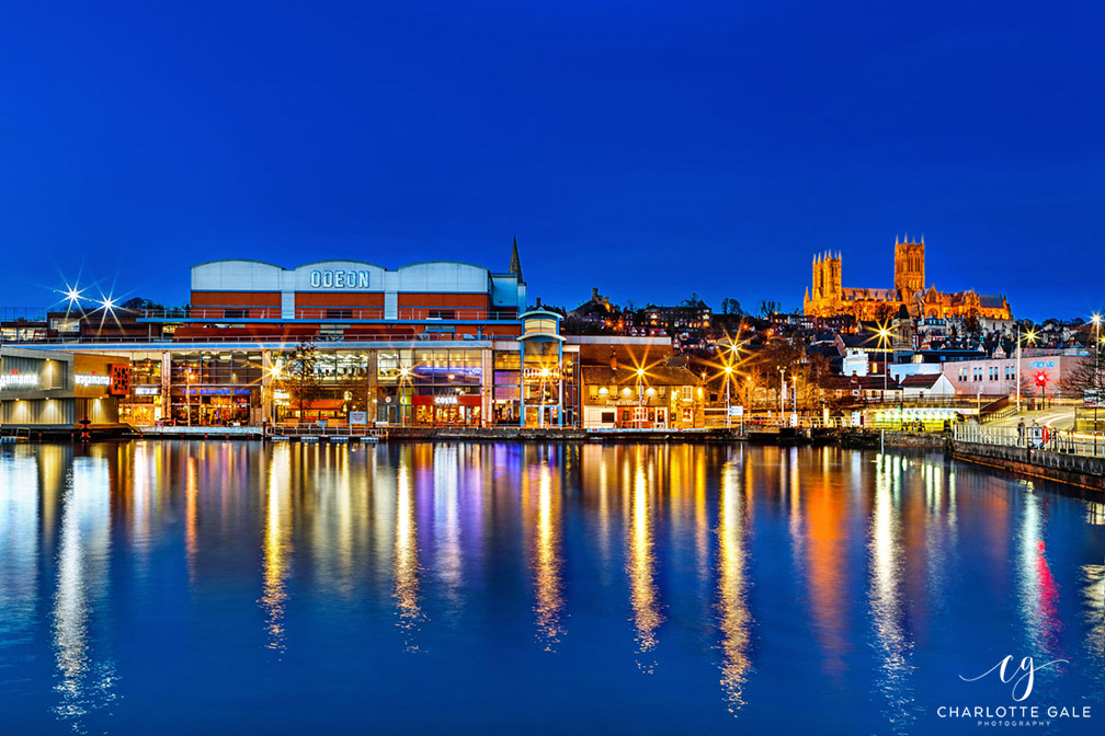 A photo of Lincoln at night by professional architectural photographer Charlotte Gale