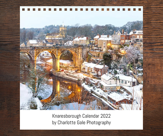 Knaresborough Desk Calendar 2022 by Charlotte Gale Photography Knaresborough Viaduct in the Snow