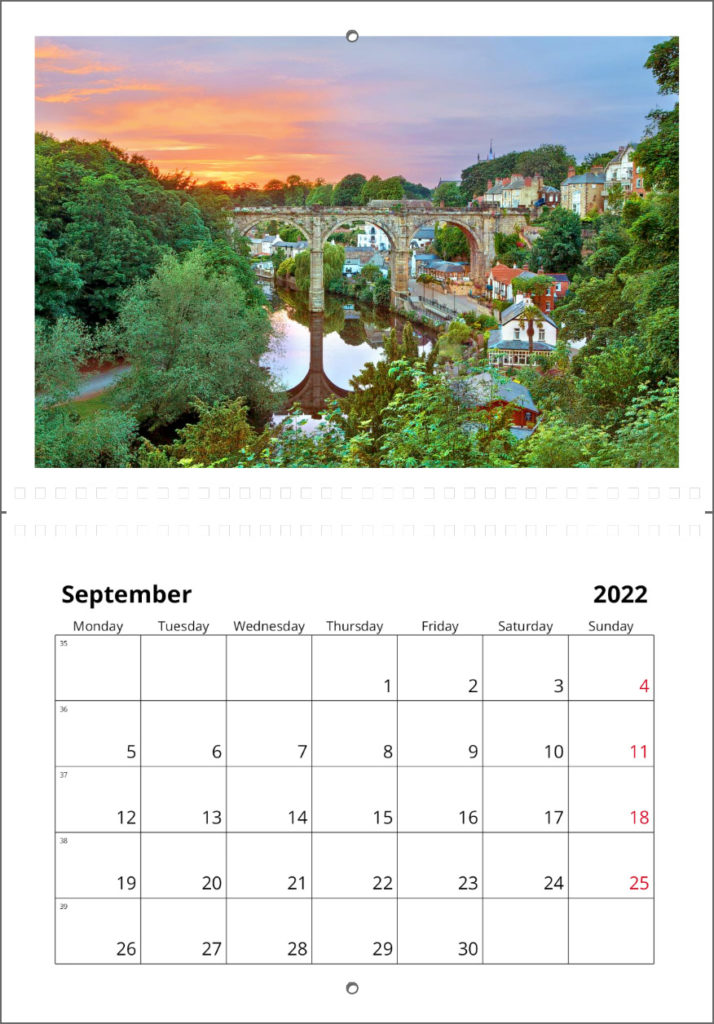 Knaresborough Wall Calendar 2022 by Charlotte Gale Photography Knaresborough Viaduct at Sunset