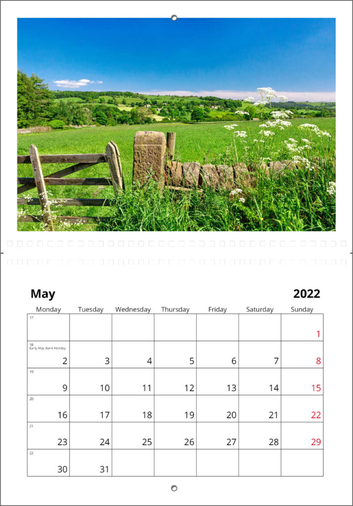 Yorkshire Wall Calendar 2022 by Charlotte Gale Photography Summerbridge Nidderdale Area of Outstanding Beauty