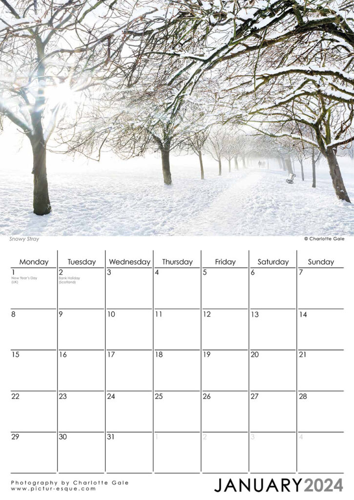 Harrogate 2024 Wall Calendar by Charlotte Gale Photography