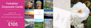 Corporate birthday cards, corporate Christmas cards, Yorkshire designs, logo personalisation