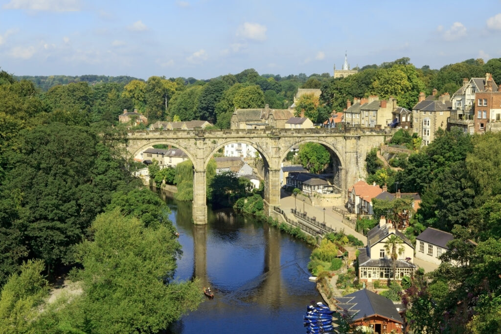 Knaresborough Viaduct in Summer photo on canvas and Knaresborough Viaduct at Sunset framed photo